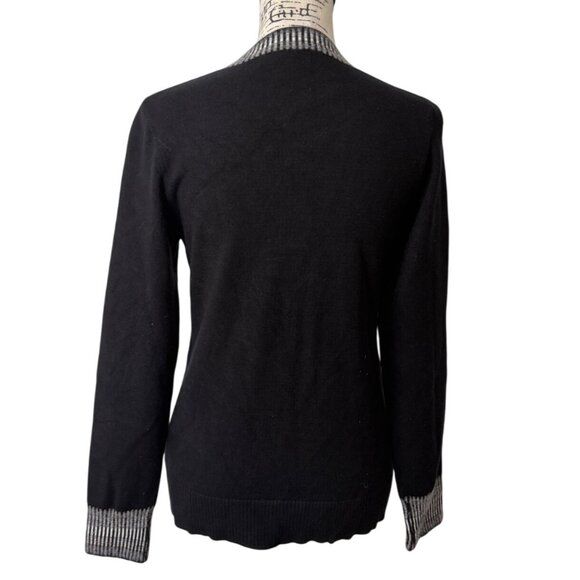 Krimson Klover Poppy Fields Womens Sweater Ski Long Sleeve Black Size S - Picture 3 of 8